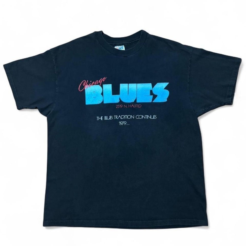 Vintage 90s Chicago Blues Festival Graphic Music T-shirt XL Hanes Beefy Single